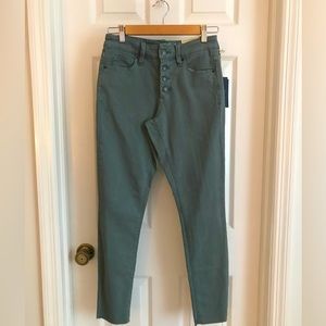 NWT Universal Thread | Button fly skinny pant | Neutral Turqoise | Size 0/25R